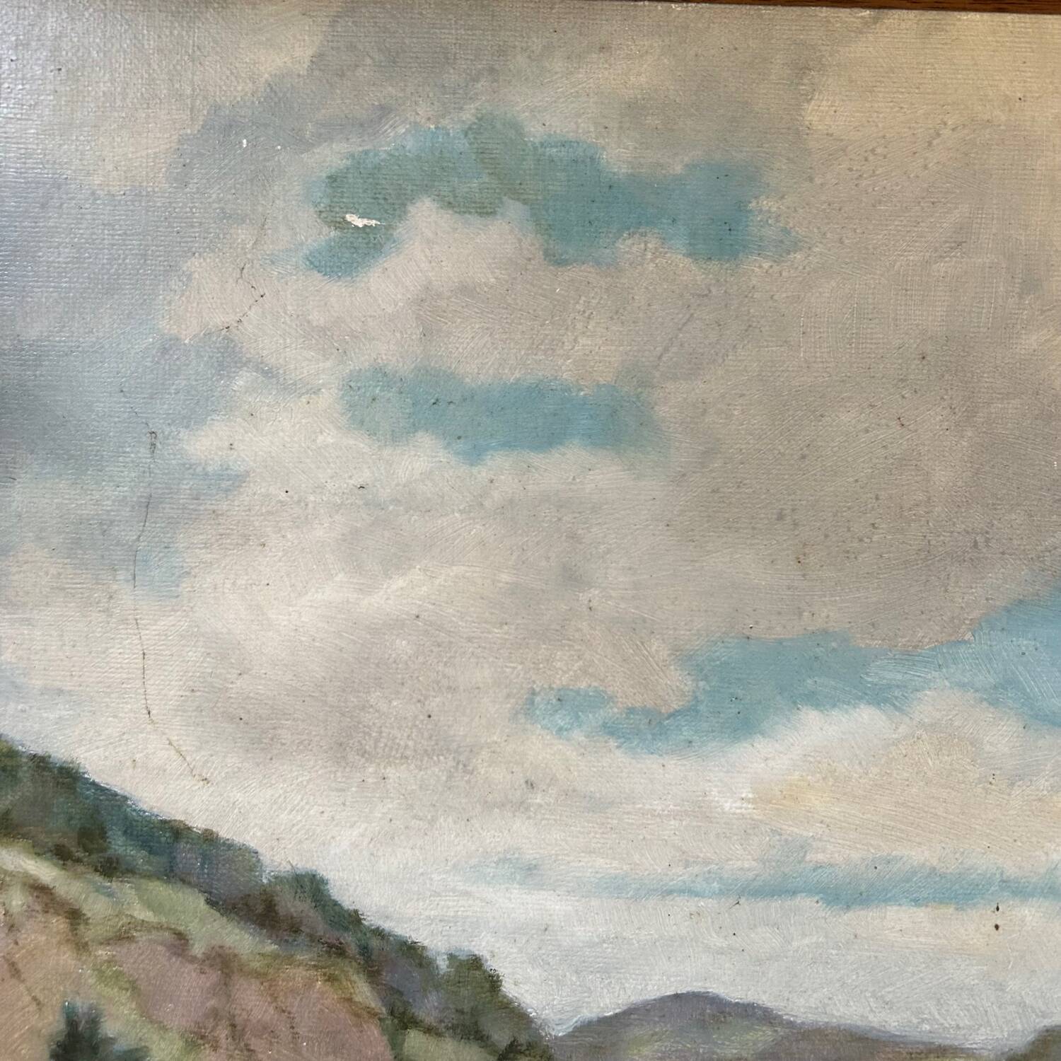 Large old signed painting