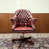 English Springvale Chesterfield Office Chair Oxlbood