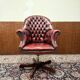 Springvale Chesterfield office chair in oxblood leather