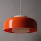 Fagerhults Belysning Pendant Lamp, Orange & White Acrylic, 1960s Space Age Design, Sweden