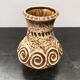 Ancien vase Jaspa céramique beige marron vintage