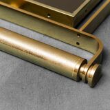 Wall mirror smoked glass brass metal vintage modern