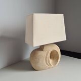 Albert Tormos style sculpture lamp in white stone / 60s / art / artisanal work / Mid-Century / France / 20th century