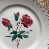 Old flat plates in red and green