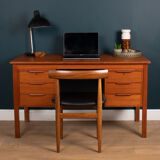 Retro Danish Mid Century Danish Teak Desk By Bent Silberg Mobler