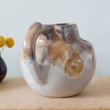 Art Nouveau pitcher in flamed stoneware, 20s