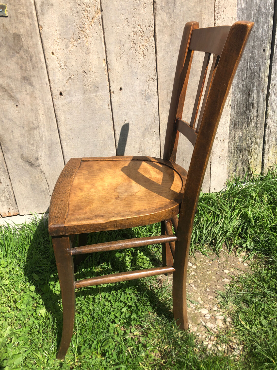 Luterma bistrot chair in wood 70s vintage