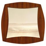 Miroir carré en palissandre par Campo & Graffi, Italie 1960