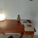 Bureau ancien à double tiroir, pieds gainés, XIXème