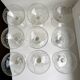Set of 9 champagne glasses in crystal engraved 30s
