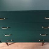 Commode vintage vert foncé