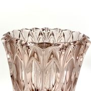 Vase en cristal rose, République tchèque, années 1950