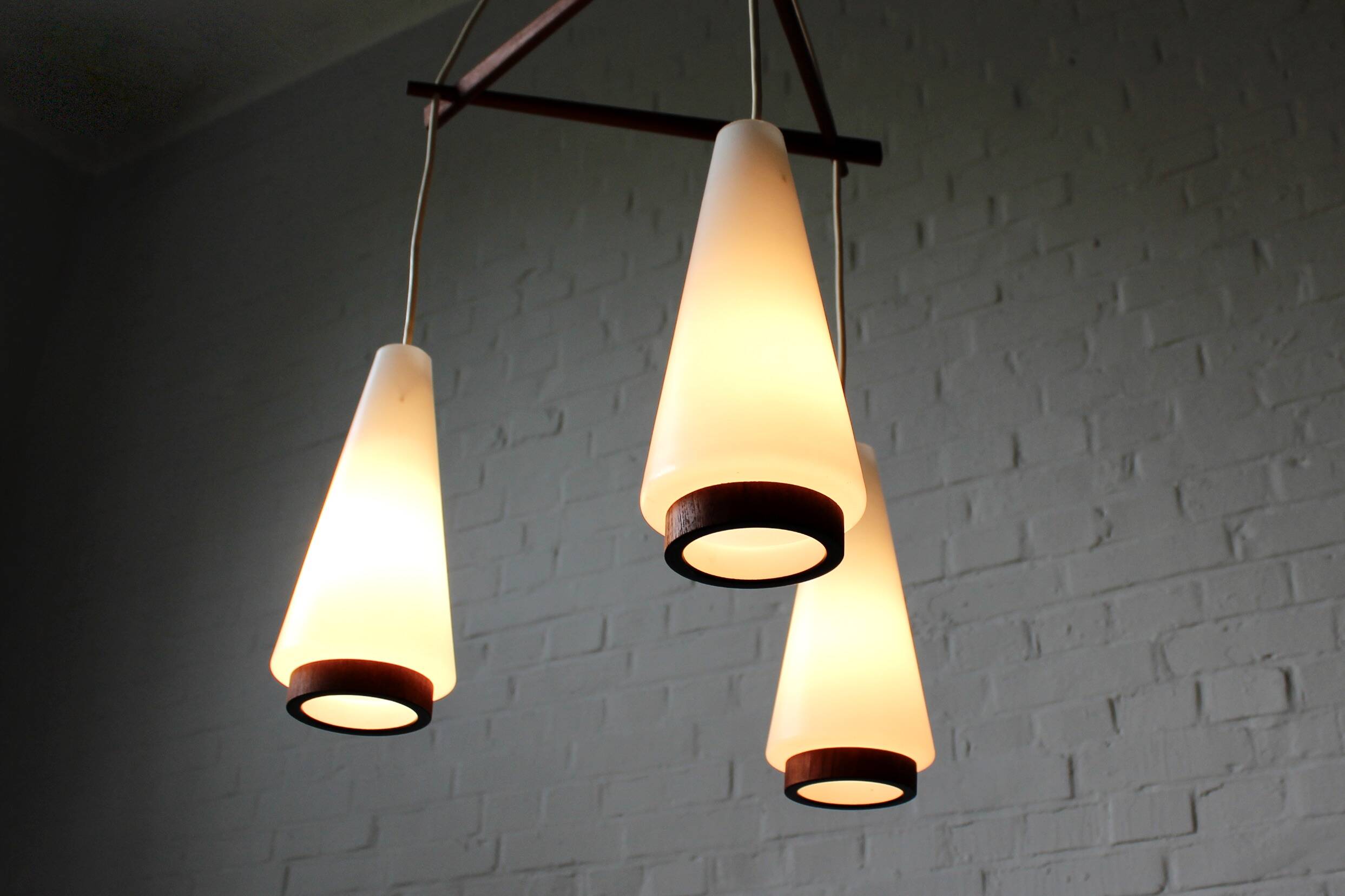 Danish teak ceiling lamp Danish design mid-century 60s