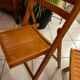 Paire de chaises bois pliantes vintage