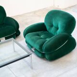 Living room, 2 armchairs and 3-seater sofa, OKAY model, Adriano Piazzesi, 1970