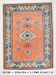5x7 Pumpink Orange & Blue Turkish Rug, 154x203Cm