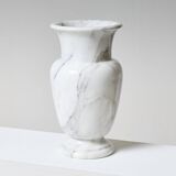 White carrara marble vase, 1970s