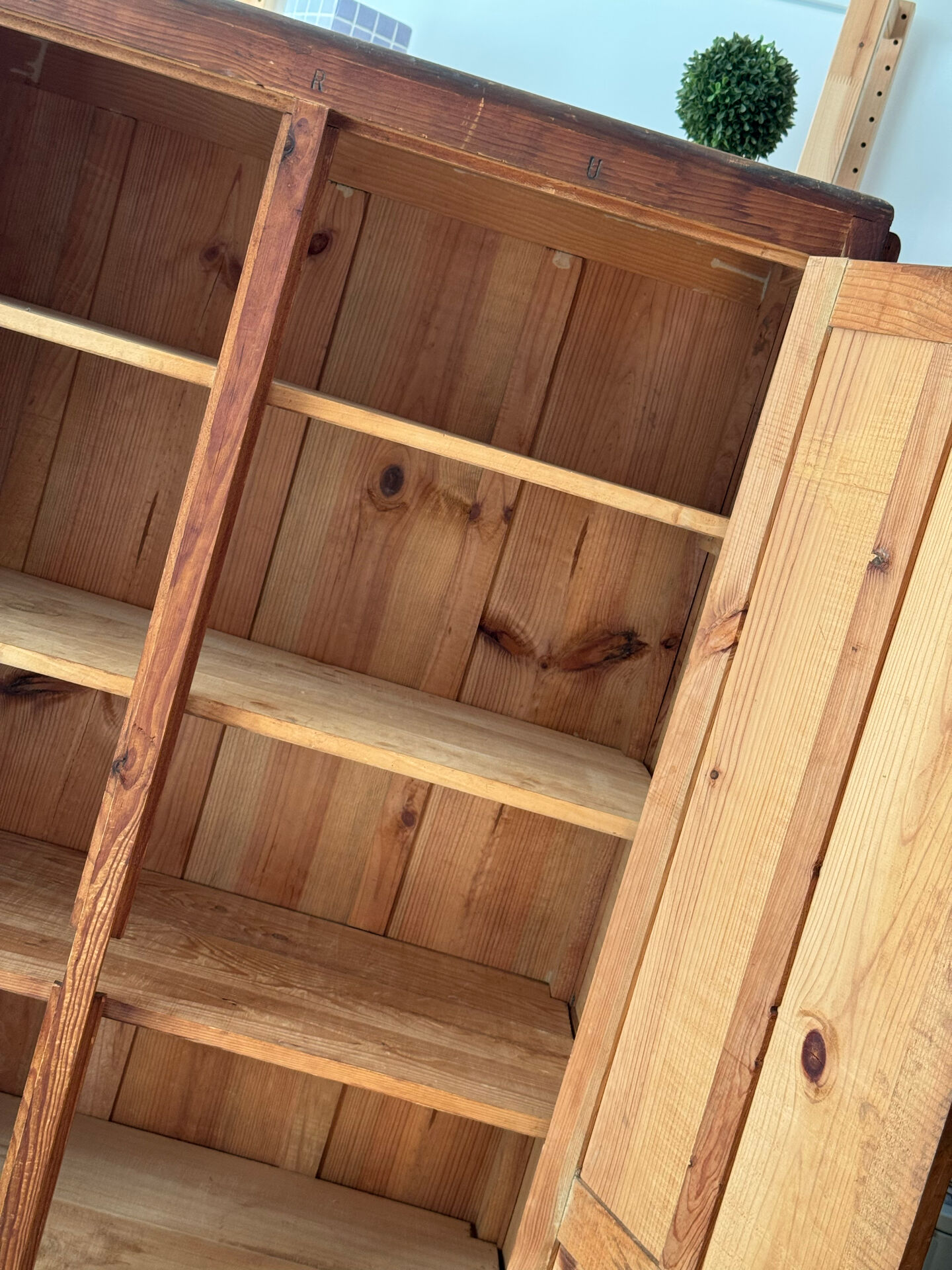 Antique pine wardrobe - Parisian vintage style