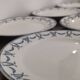 Set of 7 iron earth flat plates u&c sarreguemines and digoin