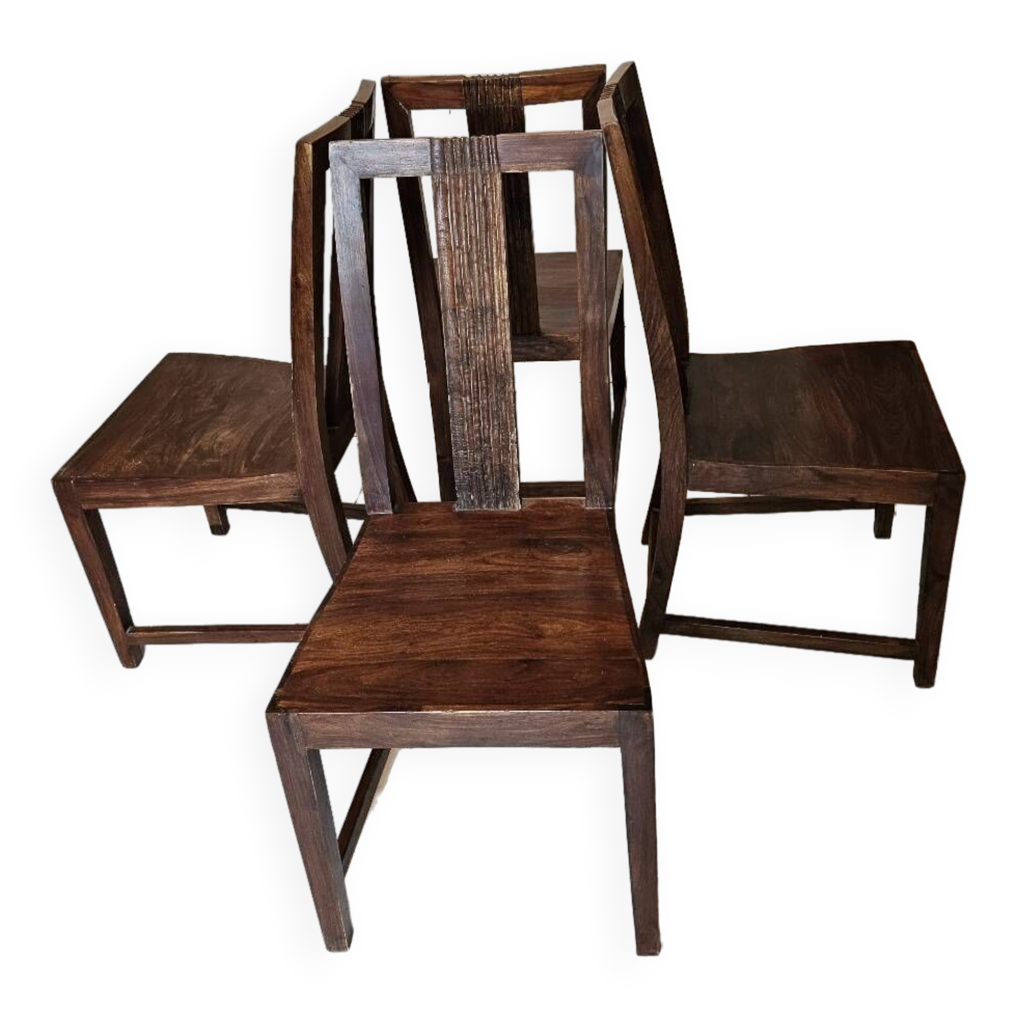 4 solid rosewood chairs