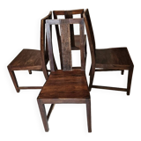 4 chaises palissandre massif