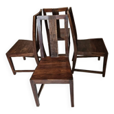 4 chaises palissandre massif
