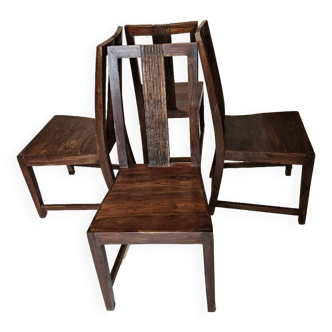 4 solid rosewood chairs