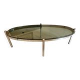 Table basse verre fumé