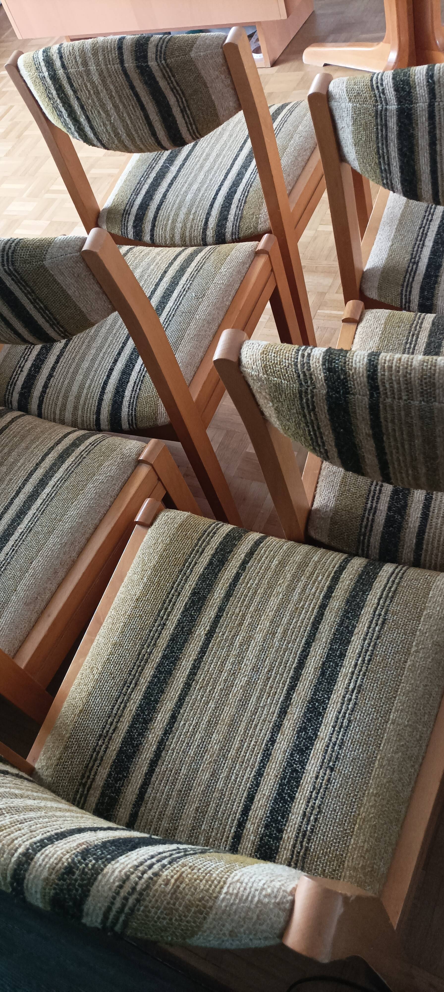 6 chaises scandinaves années 60