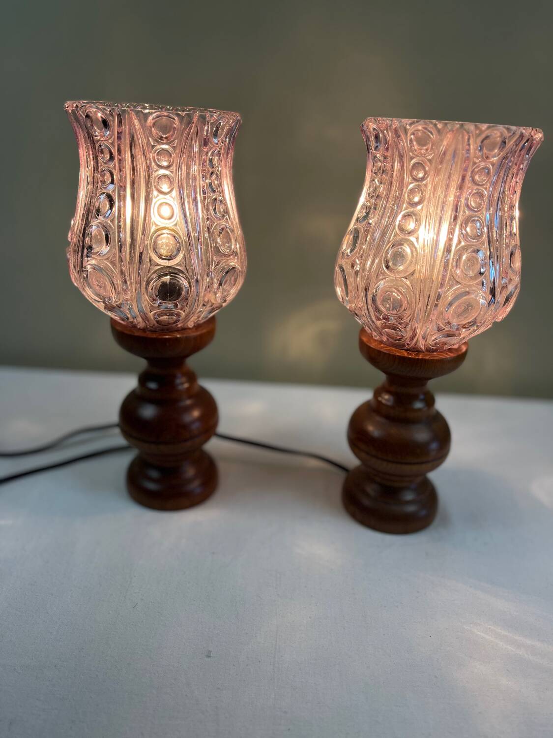 Art Deco bedside lamps