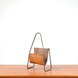 Carl Auböck magazine rack model 3808 leather