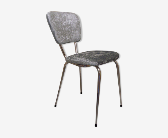 Chaise velours années 60