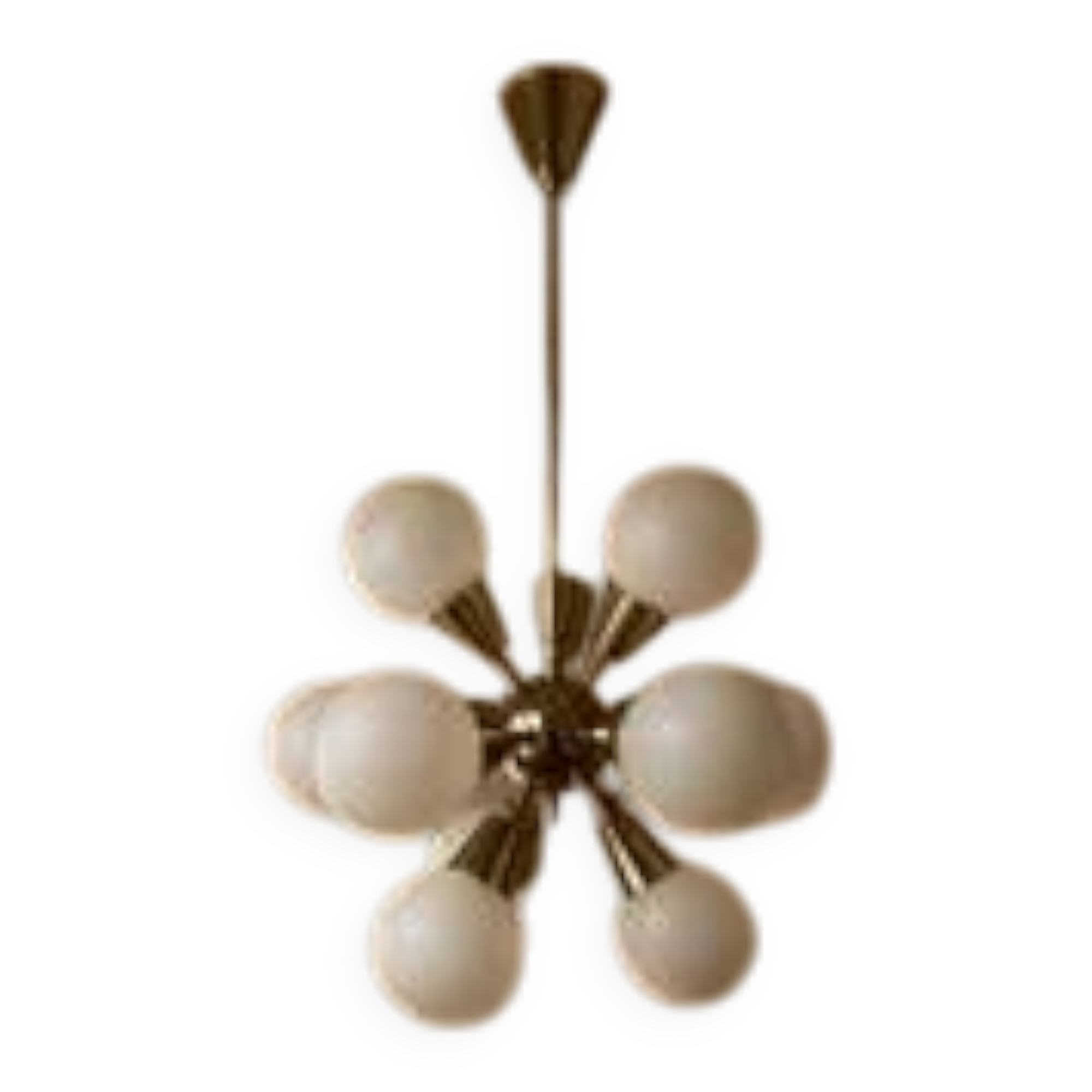 Sputnik Chandelier Mid Century Glass Kamenický Šenov 1960s Czechoslovakia