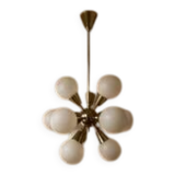 Sputnik Chandelier Mid Century Glass Kamenický Šenov 1960s Czechoslovakia