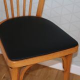 Baumann n°12 black skai chair, light beech