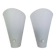 Pair of 1950s striped plastic wall lights.