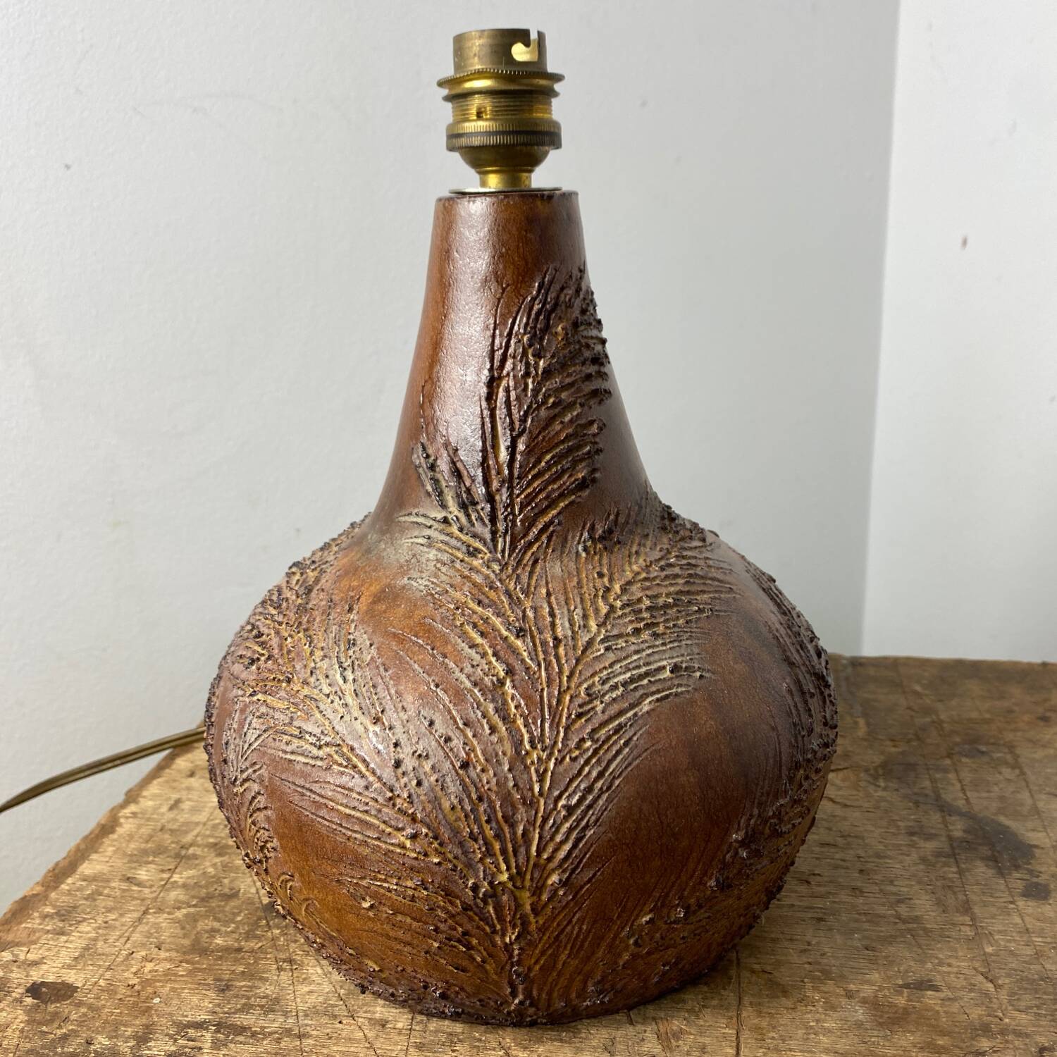Vintage ceramic lamp base by Sesame Vallauris
