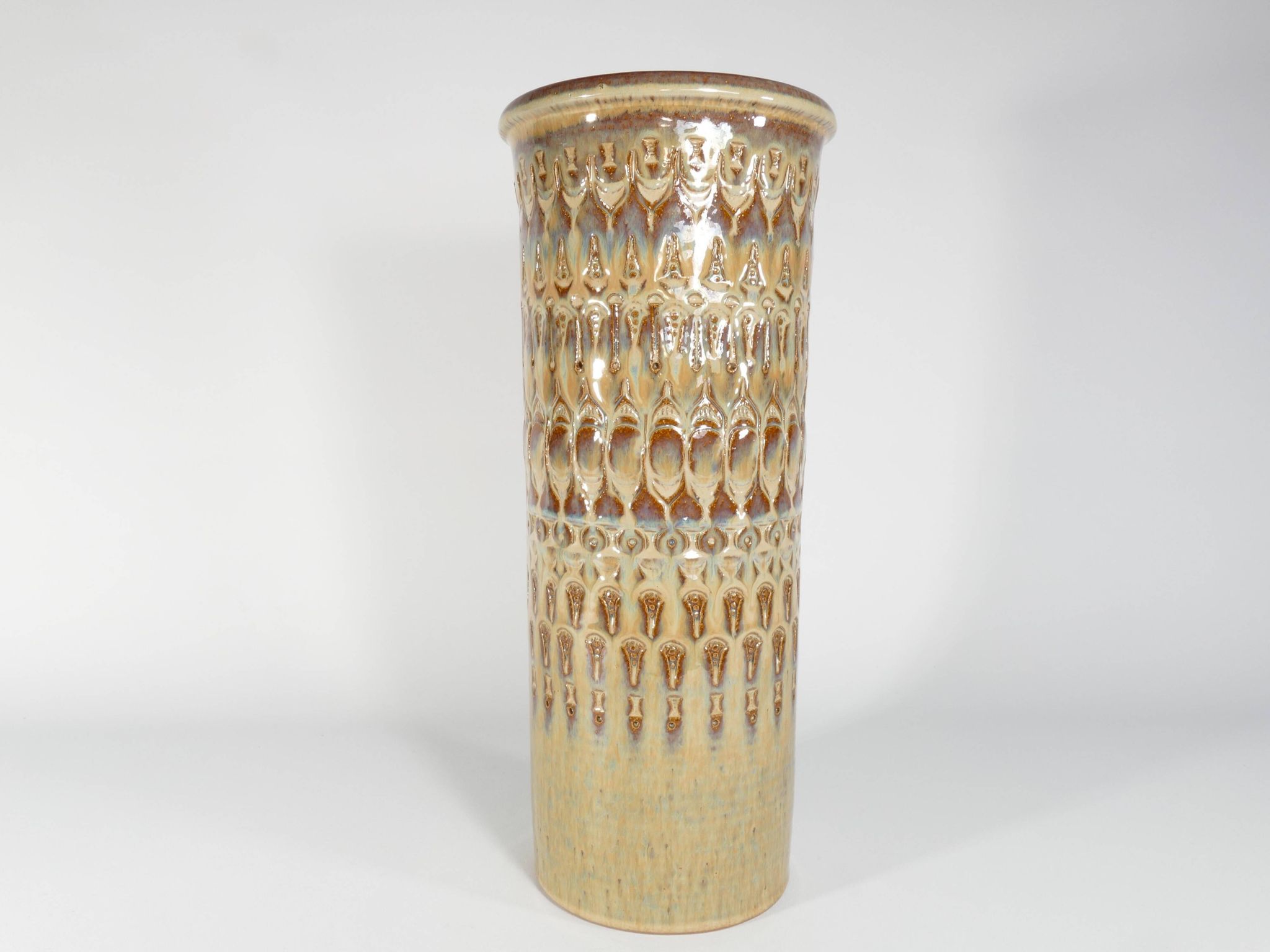 Vase de sol en grès moderne scandinave, "3119" Søholm Stentøj, années 1960.