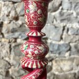 Ethnic carved wooden lamp