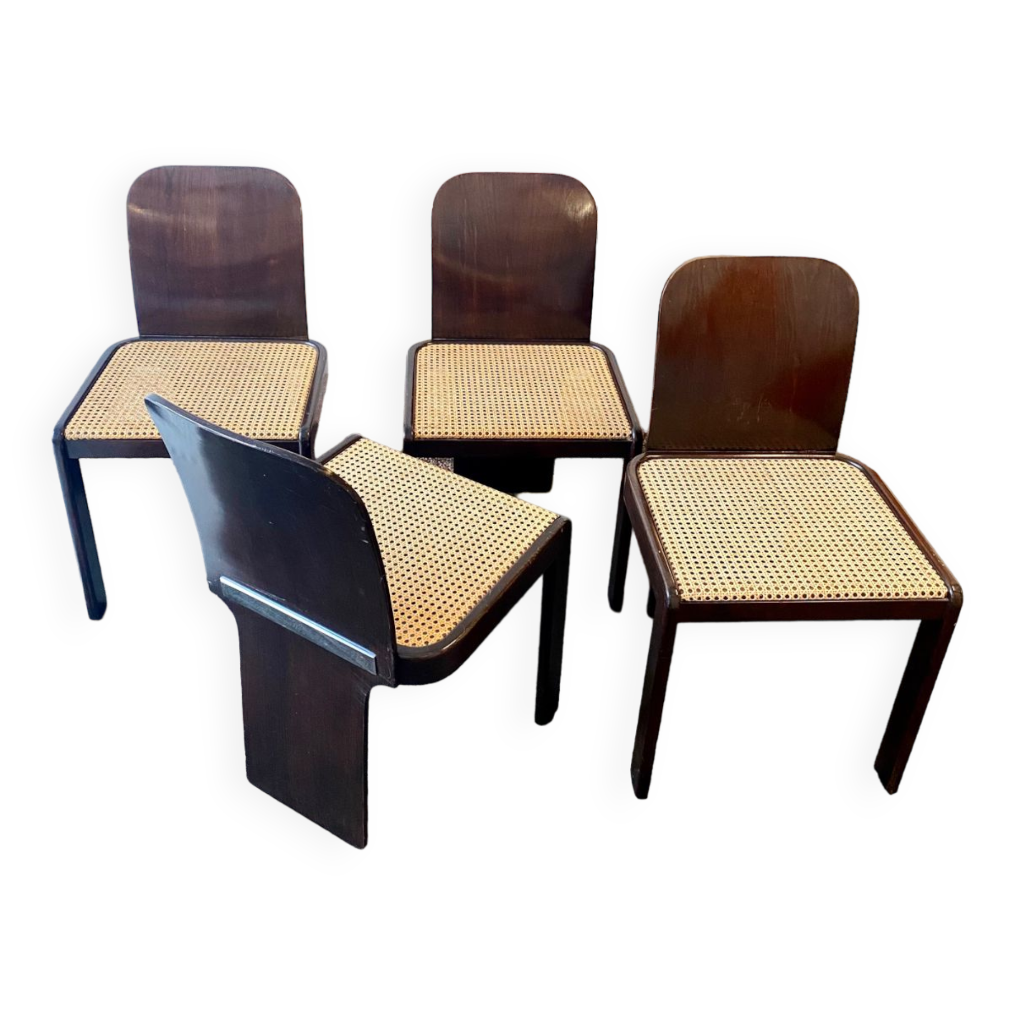 Set of 4 Pier Luigi chairs for Pozzi Milano 1970