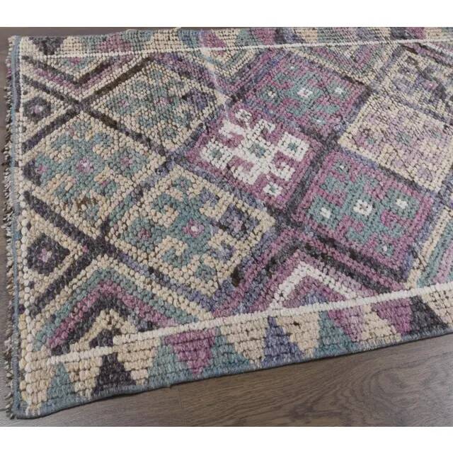 Vintage Turkish Hand-Knotted Runner Rug 73x350