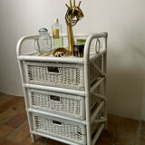 Meuble 3 tiroirs en rotin