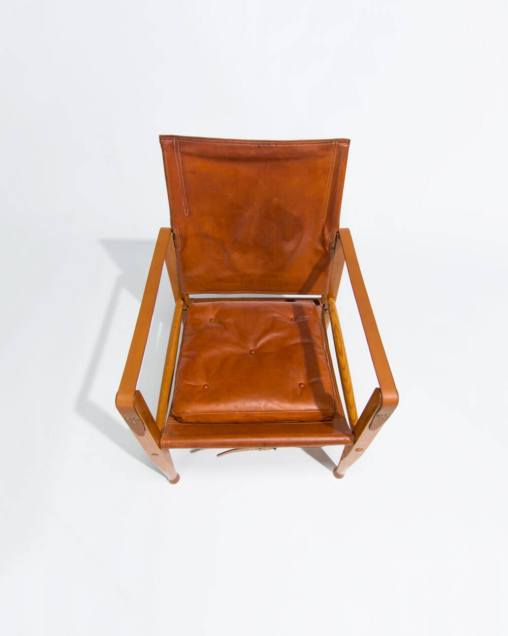 Kaare Klint Safari Chair in Oak and Leather by Rud Rasmussen