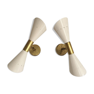 Paire d'appliques de design 1960