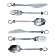 Set de 6 couverts torsadés