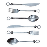 Set of 6 twisted cutlery