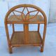Bedside shelf in vintage wicker rattan