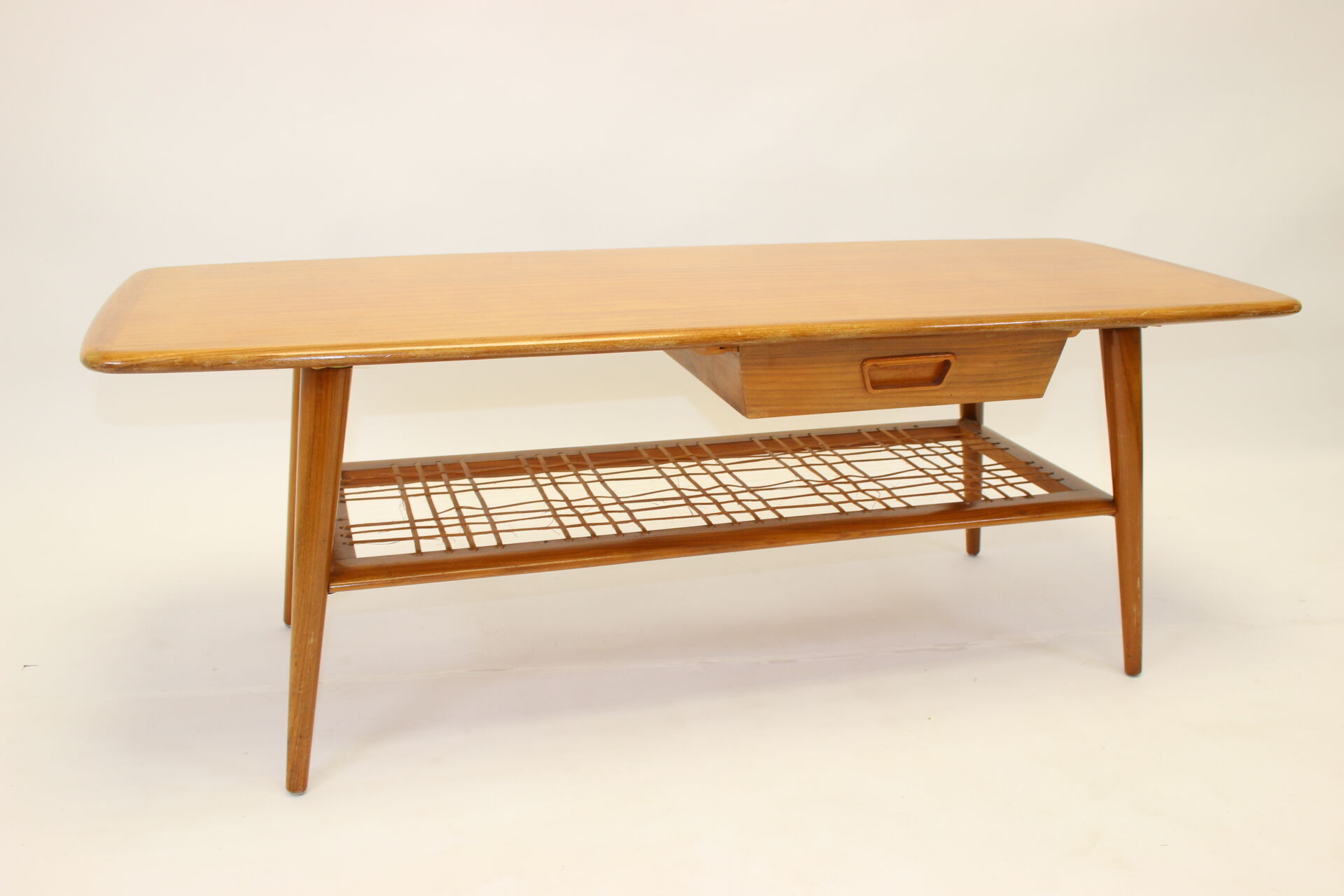 Table basse Louis van Teeffelen en bois des années 1950