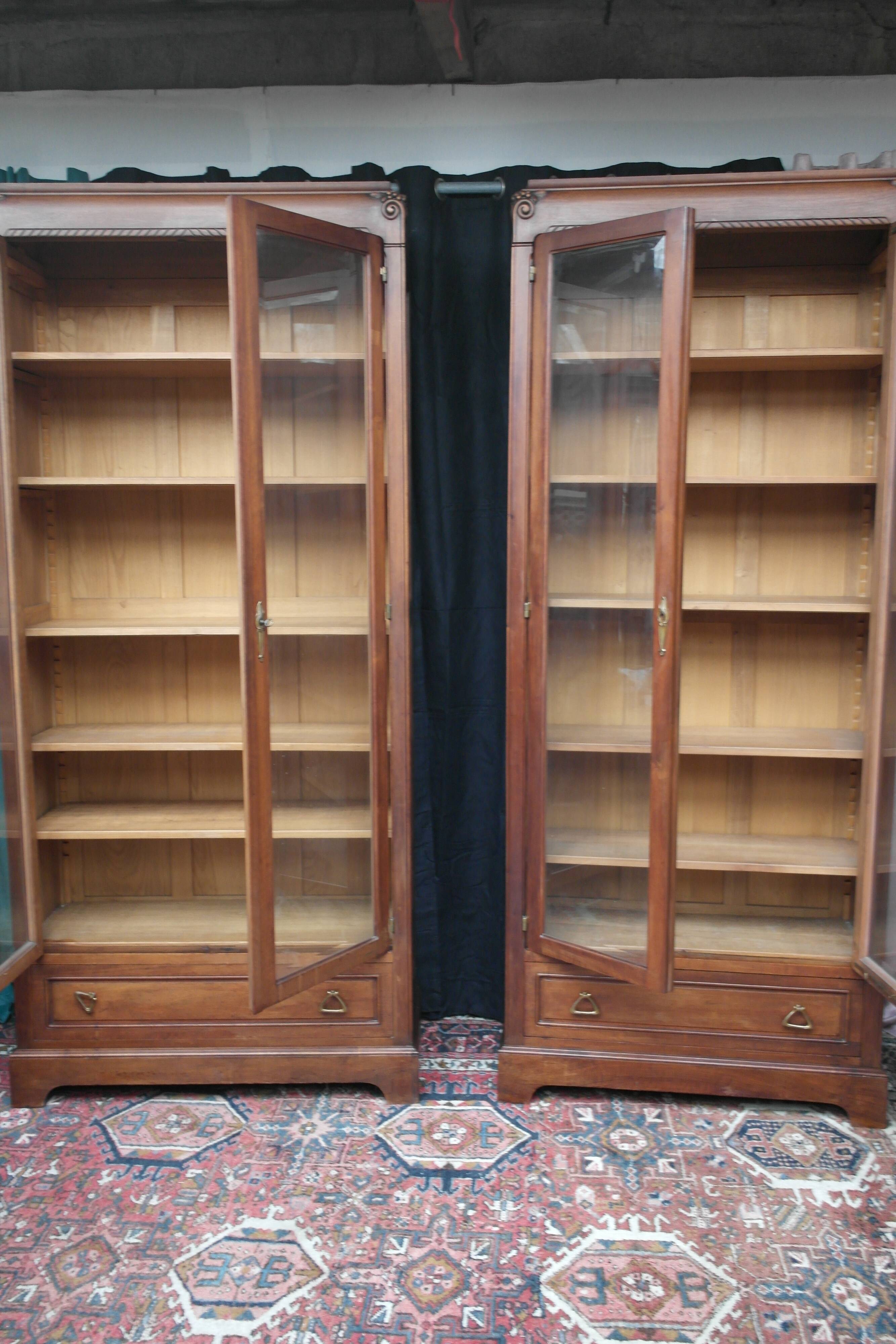 Art deco mahogany bookcases