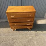 Vintage chest of drawers 4 drawers feet compass